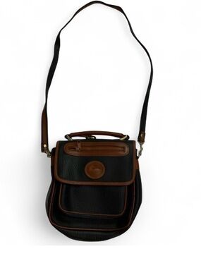 Classic Black & Brown Leather Crossbody Bag